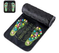 Tapis de massage pour pieds d'acupression, réflexologie, tapis de massage pliable pour soulager le stress, soulager la douleur et améliorer la circulation (S)
