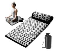 Tapis de massage pour pieds, tapis à médiators - Tapis de massage avec oreiller - Ensemble de tapis de massage, accessoires de médiation pour douleurs au cou et au dos, relaxation musculaire