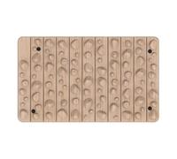 Tapis de massage pour pieds - Tapis d'acupression EVA pour fasciite plantaire, yoga et massage de la des doigts, tapis de massage portable relaxant, noir//grain de bois, 50 x 30 x 1,8 cm