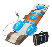 Tapis de massage pour tout le corps, étirement du corps 3D et traction lombaire, chauffage du dos, traction vers le haut et vers le bas, extension des virages, gauche et droite, 4 modes, 3 intensités