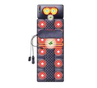 Tapis de massage thermique avec 20 têtes de massage pour Shiatsu pour le pétrissage du cou, matelas de massage vibrant 9 modes 9 niveaux, coussin de massage complet pour soulager les douleurs au cou