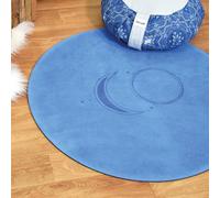 Tapis de méditation rond bleu