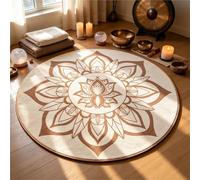 Tapis De Méditation Rond, Tapis De Guérison Sonore Circulaire Doux Et | Tapis De Méditation 120cm/160cm/180cm, For Salle De Yoga, Thérapie Par Bol Chantant En Cristal(S026,160cm)