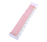 Tapis de Mesure de Taille Bébé en Pvc Rose, avec Paquet et Autocollants | Pad Épais Antidérapant, Coins Arrondis et Bords Sûrs, pour Voyage et Lieux de Soins