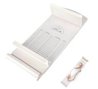 Tapis de mesure pour bébés et tout-petits - Règle de croissance pour bébé - Doux pour la peau - Lavable - Toise d'infantomètre pour nouveau-né - Avec tête fixe et positionneur de pied coulissant