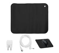 Tapis de mise à la terre avec câble UE de 4,6 m, tapis de sol pour lit et pieds, drap de mise à la terre contre l'anxiété, la douleur, l'inflammation, pour un meilleur sommeil et équilibre, 25 x 30 cm