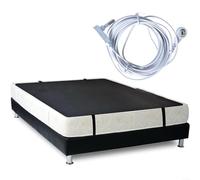 Tapis de mise à la terre Chambre à coucher Sommeil Santé Cuir PU Conducteur Améliore la qualité du sommeil et soulage le stress Facile à nettoyer Dimensions 68 x 180 cm Noir Pour la maison