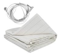 Tapis de mise à la terre Tapis de terre conducteur argenté avec fil de mise à la terre de 180 pouces Feuilles de terre pliables Drap de lit de mise à la terre respirant pour un meilleur sommeil 28 * 5