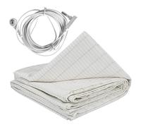 Tapis de mise à la terre tapis de terre conducteur argenté avec une feuille fil mise à la 180 pouces pliable tache lit respirant pour un meilleur sommeil 28 * 52 pouces