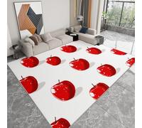 Tapis de Moderne 160 x 230 cm Nourriture Fruit Géométrie Rayures, Tapis Lavable Imprimé à Poils Courts Minimalisme - Moquette Doux pour Chambre Salon - Moquette Antidérapant Chambre Adulte et Ado