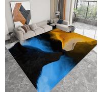 Tapis de Moderne 80 x 150 cm Style Fantastique, Tapis Lavable Imprimé à Poils Courts Animaux Loup Renard Flammes - Moquette Doux pour Chambre Salon - Moquette Antidérapant Chambre Adulte et Ado