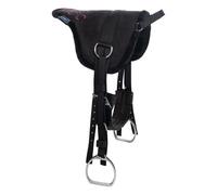 Tapis de monte à cru pour cheval HKM Funny Horses Noir 15,5"