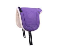 QHP Tapis de selle cheval Bareback Pad 19 mm | Maintien sûr | Équitation confortable | Taille pratique (Passion Flower, Shet)