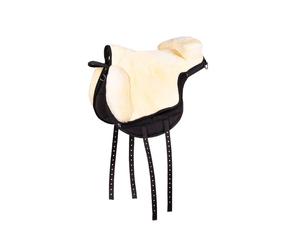 Tapis de monte à cru super soft pour cheval QHP Noir Full