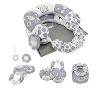 Tapis de Motricité et Coussin de Soutien Assis | Tapis de Motricité Bébé avec Jouet Sensoriel et Coussin de Soutien,Activité Ludique pour Garçons Filles