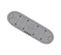 Tapis de musculation - Tapis d'entraînement, appareil d'entraînement des muscles de la poitrine au sol avec marques d'alignement - Grand tapis de 15,3 x 99,7 pouces pour étirement, entraînement du