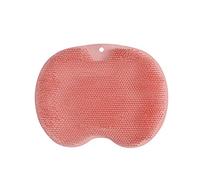 Tapis de nettoyage mains libres en silicone pour la douche avec ventouses antidérapantes, améliore la circulation sanguine pour homme et femme, élimine les callosités et les peaux mortes (rose)