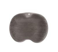 Tapis de nettoyage mains libres en silicone pour la douche avec ventouses antidérapantes, améliore la circulation sanguine pour homme et femme, élimine les callosités et les peaux mortes (gris)