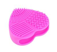 Tapis de Nettoyage pour Pinceaux de Maquillage de Cœur en Silicone | Surface Texturée, Sections Creuses, Design Portable, pour Brosses Visage et Fond de Teint, Entretien Régulier