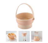 Tapis De Nettoyage Pour Pinceaux De Maquillage,Support 3 en 1 en Silicone Pour Pinceaux De Maquillage,Outil De Nettoyage Portable et Pliable Pour Les Pinceaux De Maquillage(Beige)