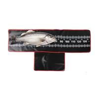 Tapis de nettoyage pour poissons - Tapis roulant antidérapant, 140 x 35 cm, planche de mesure portable pour bar, station de décrochage avec design imperméable, équipement de pêche, utilitaire