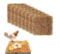 Tapis de Nidification pour Poulailler, 8 Pièces 30 x 30cm Tapis de Nichoir Réutilisables pour Poules Tapis de Poulailler pour Nidification, Tapis de Nidification pour la Pose d'Œufs (Jaune)