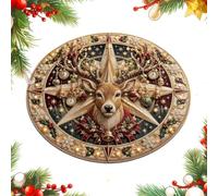 Tapis de Noël à illusion d'optique tapis de sol antidérapant avec illusion | Paillasson de Bienvenue Festif pour Maison Salon Salle de Bain Chambre Cuisine Entrée Hôtel Fête de Fin d'Anné