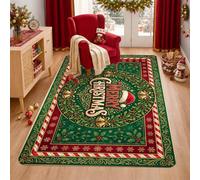 Tapis de Noël avec couronne de Noël 0,9 x 1,5 m