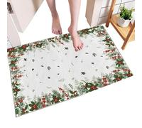 Tapis de Noël - Décoration d'intérieur, tapis de sol de vacances, motifs d'arbres de renne et flocons de neige pour chambre d'étude d'hiver | Amélioration de l'espace confortable de décoration saisonn