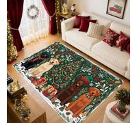 Tapis de Noël portrait de vacances Labrador Retriever 1,5 x 2,1 m