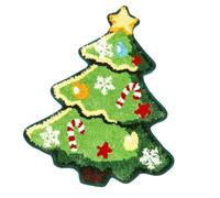 Tapis de Noël pour Cuisine | Tapis de Salle de Bain Séchoir Rapide | Antidérapant Lavable Motif Carte de Bonhomme de Neige Arbre Mignon | pour Chambre Maison Séjour Douche Cuisine Entrée