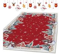 Tapis de Noël, tapis de Noël - Area Rug Tapis de Noël | Tapis d'accent d'intérieur Accessoires Décoration de vacances d'hiver Textiles de maison pour chambre à coucher