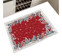 Tapis de Noël,Tapis d'Intérieur Motif Fêtes | Textile Maison Motifs Flocons Renne Sapin pour Appartement Chambre Bureau Fêtes Hiver