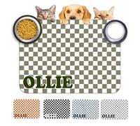 Tapis de nourriture personnalisés pour chiens pour sols - Napperons personnalisés pour la nourriture et l'eau - Tapis de nourriture pour animaux de compagnie - Imperméable - Cadeau pour propriétaires
