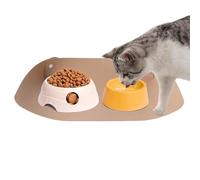 Tapis De Nourriture pour Chat,Antidérapant Imperméable Anti-Taches Bords Hauts | Tapis d'alimentation en Eau pour Chien | pour Caniches, Spitz Nains, Chatons, Eau, Nourriture, Voyage Et La Maison
