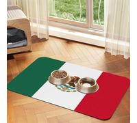 Tapis de nourriture pour chat imprimé drapeau du Mexique pour animaux de compagnie, tapis d'alimentation pour animaux de compagnie, tapis de gamelle d'eau pour chien, essentiel pour chien