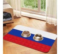 Tapis de nourriture pour chat imprimé drapeau russe Tapis d'alimentation pour animaux de compagnie pour le sol Fournitures pour animaux de compagnie Tapis de bol d'eau pour chien Essentials