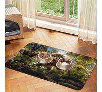 Tapis de nourriture pour chat imprimé singe pour animaux de compagnie pour le sol fournitures pour animaux de compagnie chien bol d'eau tapis essentiel pour chien