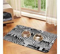 Tapis de nourriture pour chat imprimé zèbre pour animaux de compagnie pour animaux de compagnie, fournitures pour animaux de compagnie, tapis de gamelle d'eau pour chien, essentiel