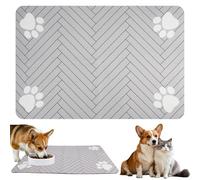 Tapis de Nourriture pour Chien, 60x40cm Tapis Chat Gamelle Absorbant, Tapi pour Gamelle Chien Antidérapant, Gamelle de Terre de Diatomée, Facile à Nettoyer, Tapis Nourriture Chat Lavable