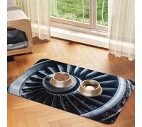 Tapis de nourriture pour chien à jet Engine - 30,5 x 45,7 cm - Antidérapant et super absorbant - Passe au lave-vaisselle - Pour nourriture et eau - Joli tapis d'alimentation à séchage rapide pour