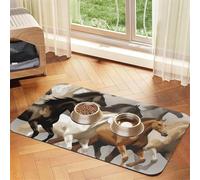Tapis de nourriture pour chien, animal domestique, tapis d'alimentation absorbant pour gamelles de nourriture et d'eau, tapis de placement antidérapant pour sols, imperméable, séchage rapide, pour