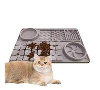 Tapis de nourriture pour chien, bol de tapis de léchage - Tampons de léchage de nourriture Bol d'alimentation lente, Alimentation lente en silicone antidérapante à lécher pour manger
