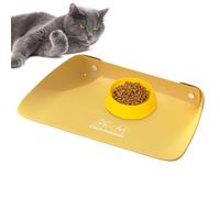 Tapis de Nourriture pour Chien - Coussin de Station de Nutrition féline, Protection de Sol imperméable, stabilité de poignée d'aspiration Robuste, système de Bordure de Confinement de Liquide