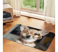 Tapis de nourriture pour chien mignon pour chihuahua, 30,5 x 45,7 cm, antidérapant, super absorbant, passe au lave-vaisselle, pour la nourriture et l'eau, joli tapis d'alimentation en caoutchouc à