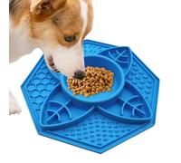 Tapis de nourriture pour chien | Tapis à lécher octogonal pour une meilleure digestion - Tapis à lécher portable pour chiens de petite et moyenne taille