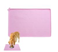 Tapis de Nourriture pour Chien | Tapis de Nourriture pour Chiot en Silicone | Anti-Ébrouement 60 x 40 cm Pliable pour Bol d'eau - de Sol pour Manger Intérieur Extérieur Chiens Chats