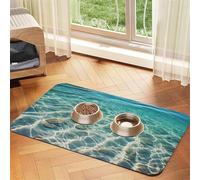 Tapis de nourriture super absorbant pour chien, eau de mer, tapis d'alimentation pour gamelles d'eau et de nourriture - Antidérapant et imperméable - Tapis de positionnement pour sols - Séchage rapide