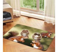 Tapis de nourriture super absorbant pour chien, écureuils, tapis d'alimentation pour gamelles de nourriture et d'eau, tapis de placement antidérapant et imperméable pour le sol, distributeur d'eau à