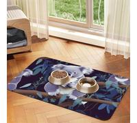Tapis de nourriture super absorbant pour chien, joli tapis d'alimentation koala pour gamelles de nourriture et d'eau, tapis de placement antidérapant et imperméable pour les sols, tapis distributeur